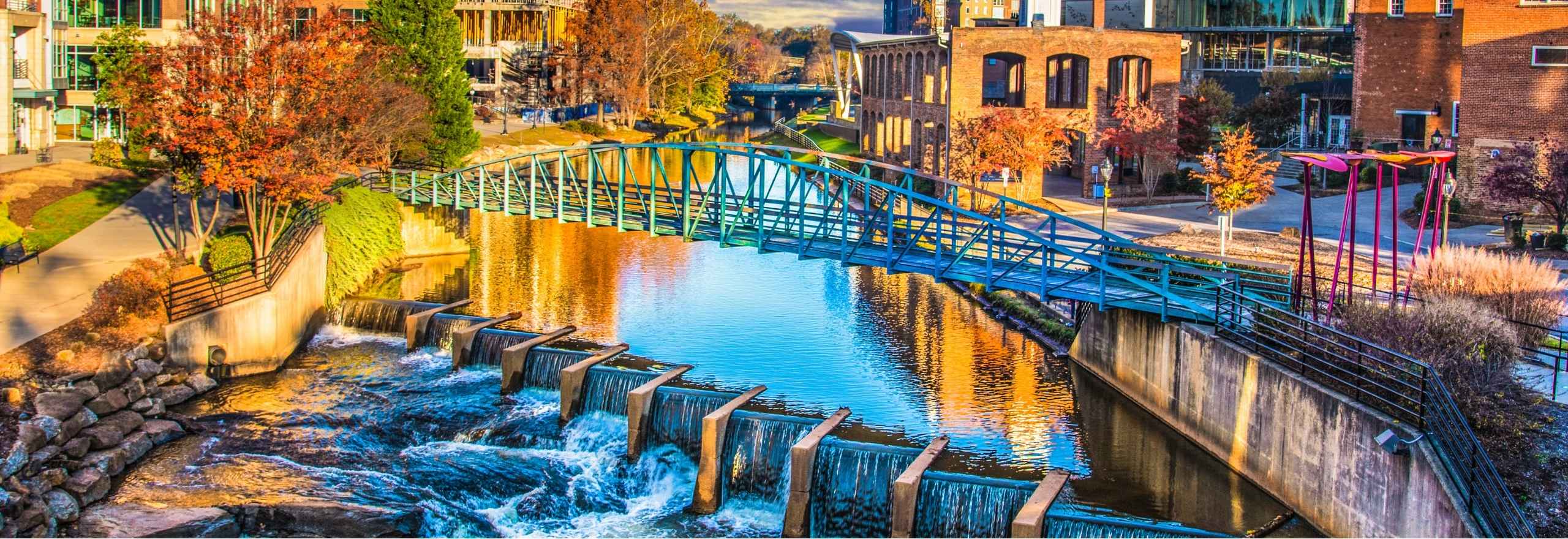 View of the Reedy River in Downtown Greenville, SC
